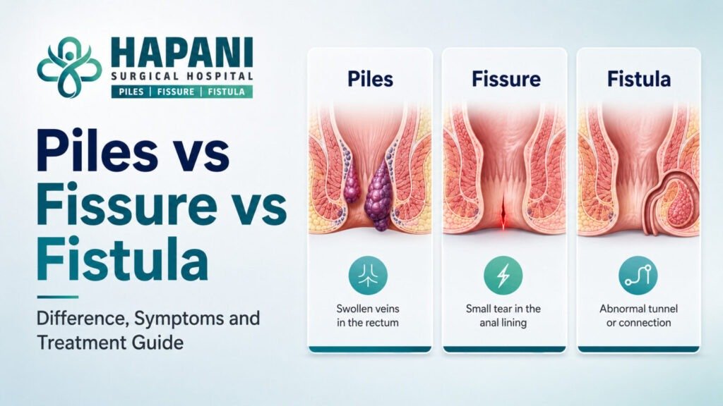 Piles vs Fissure vs Fistula